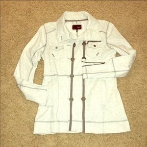 NWOT Hurley Grey Button Down Jacket